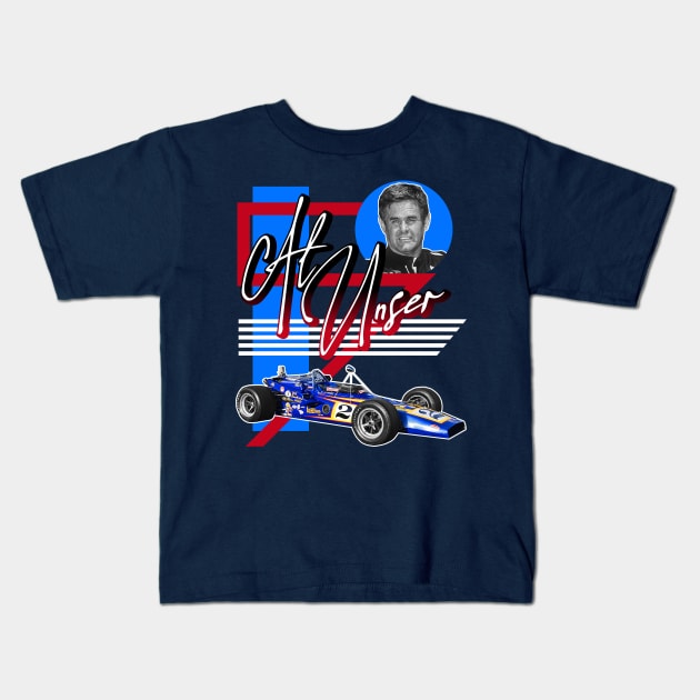 Al Unser ))(( Indy Racing Legend Car Tribute Kids T-Shirt by darklordpug